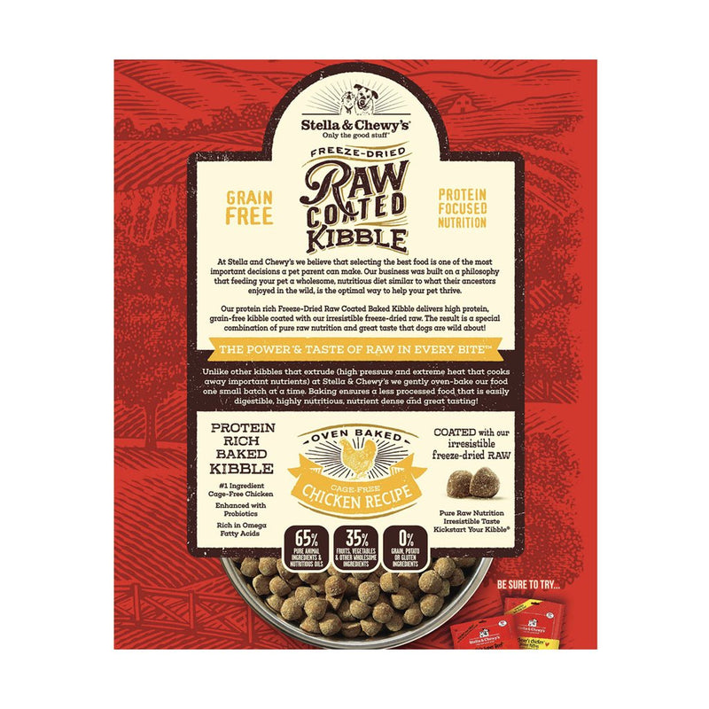 STELLA & CHEWY'S RAW COATED CAGE-FREE CHICKEN KIBBLE DOG FOOD
