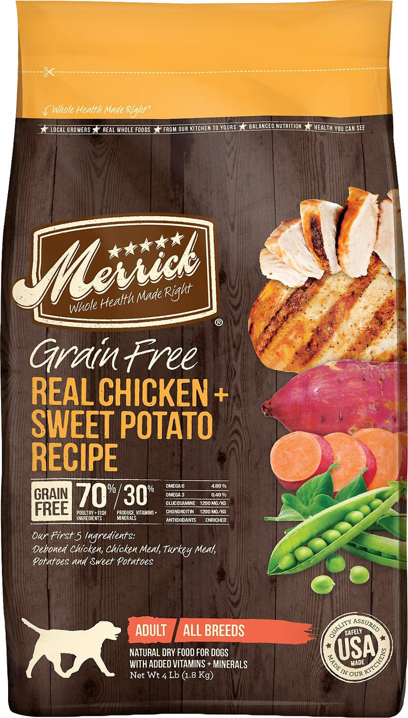 Merrick real chicken top and sweet potato