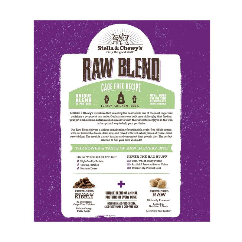 STELLA & CHEWY'S RAW BLEND CAGE-FREE RECIPE KIBBLE CAT FOOD