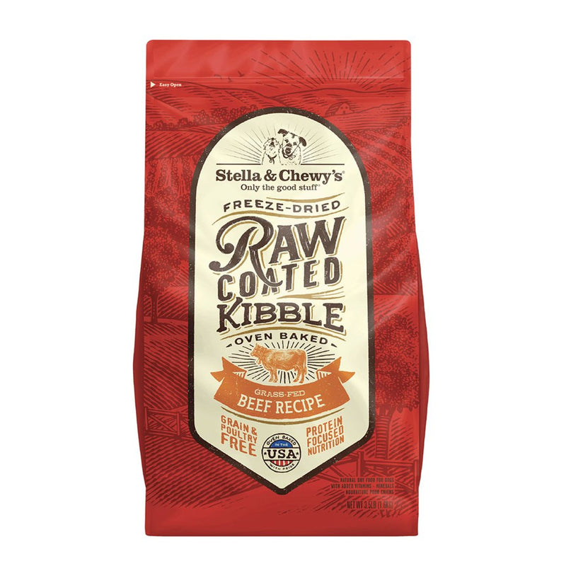STELLA & CHEWY'S RAW COATED GRASS-FED BEEF KIBBLE DOG FOOD